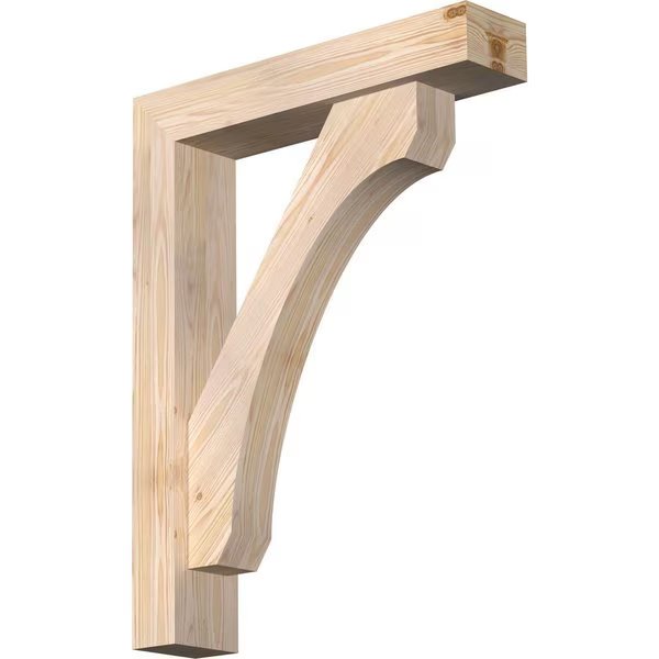 Legacy Block Smooth Bracket w/ Offset Brace, Douglas Fir, 5 1/2